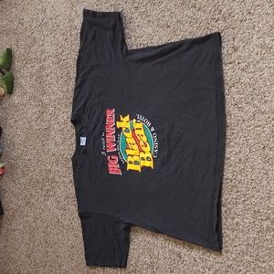 Black Bear Casino I Was A Winner Short Sleeve Black T-shirt Men's XXL